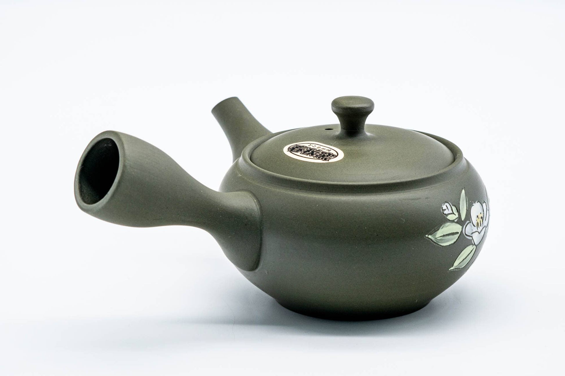 Japanese Kyusu - 春秋窯 Shunju Kiln - Camellia Ryokudei Tokoname-yaki Ceramic Teapot - 220ml